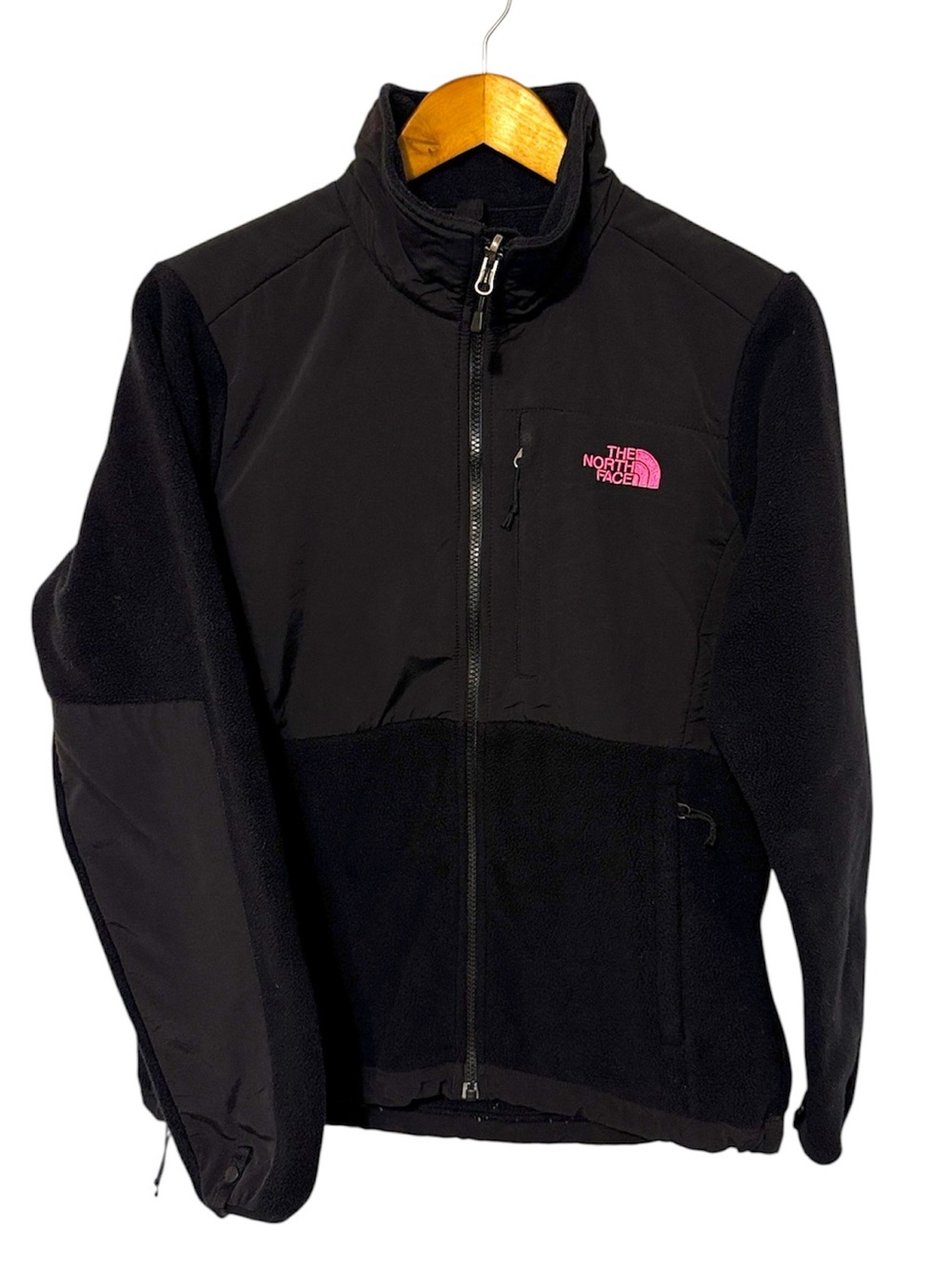 The North Face Women’s Denali Jacket Black Fleece Pink Ribbon M Winter Warm - Picture 1 of 10